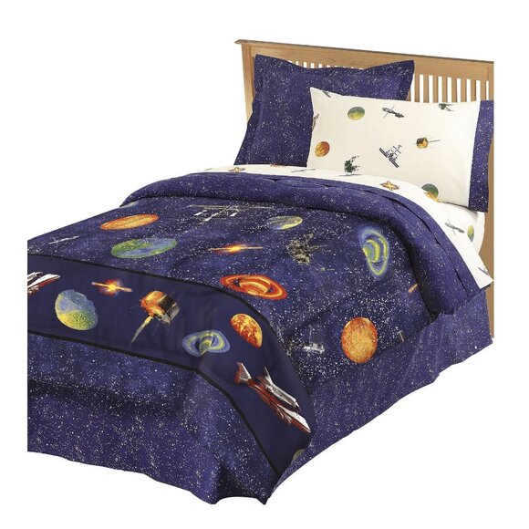 Dream Factory Twin Outer Space 6-Piece Bedding Set - Picture 2 of 3